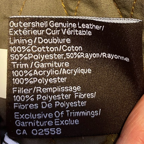 Danier leather jacket with fur collar trim - Picture 8 of 9